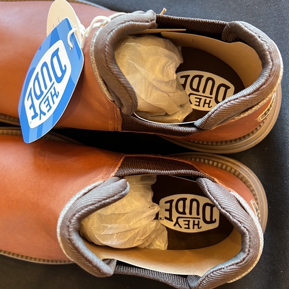 HEY DUDE BRANSON BOOT CRAFT LEATHER COGNAC 40388-21N Womens Various Sizes - Picture 7 of 11